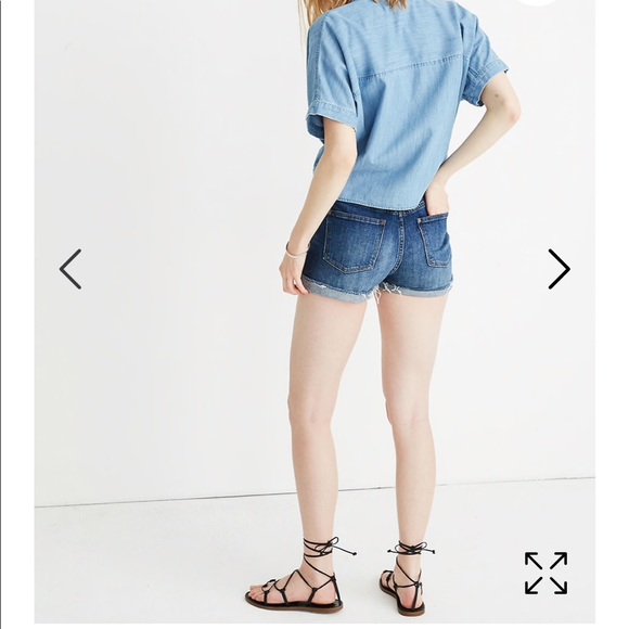 NEW • Madewell • High Rise Cuffed Denim Shorts 28 - Picture 2 of 8